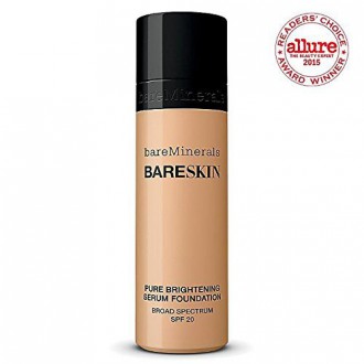 Minerales desnudo Bareskin Fundación puro suero de amplio espectro SPF 20 Bare Natural 07 1,0 oz