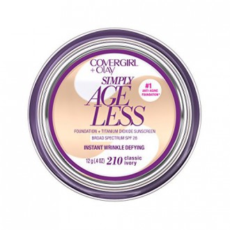 COVERGIRL y OLAY Simply Ageless instantáneo de arrugas Fundación de desafío, Clásico Marfil 0,4 oz (12 g)