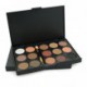 Ucanbe 15 Earth Color Matte Pigment Eyeshadow Palette Cosmetic Makeup Set Nude Eye Shadow Palettes with a Double End Brush