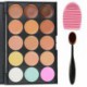 EVERMARKET 15 couleurs Professional Concealer Camouflage Palette de maquillage Contour Visage Contouring Kit + 1 PC haut de gamm