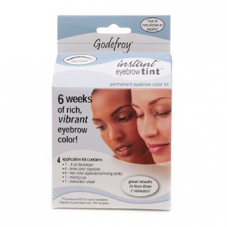 Godefroy Instant Eyebrow Tint Permanent Eyebrow Color Kit, Dark Brown-1 kit