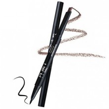 HeyBeauty Eyeliner Eyebrow Pencil Waterproof Automatic Eyebrow Pencil Eyeliner 2 in 1 Makeup Cosmetic Tool, Dark Brown-3