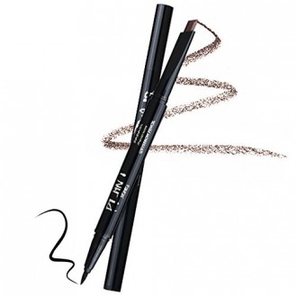 La herramienta cosmética HeyBeauty Delineador de ojos lápiz de ceja impermeable automática Lápiz de cejas Eyeliner 2 en 1 maquil