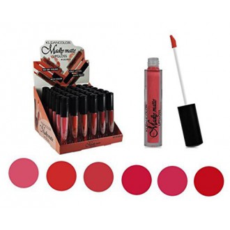 Conjunto de 6 colores Loco MATE Lipgloss negrita y vívido color mate Lipgloss Set 3