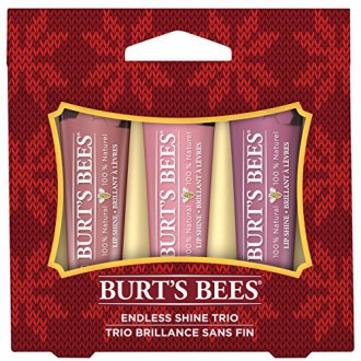 Abeilles Burt sans fin de Shine Trio Holiday Gift Set, 3 brillants à lèvres en boîte-cadeau