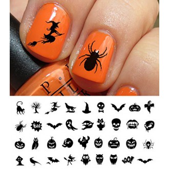 Halloween Nail Decals Assortment 3 - WaterSlide Nail Art Decals - Salon Quality!