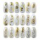 LKE 108pcs 3D Or Fleurs Nail Art Stickers Stickers Pour Ongles Conseils Décorations (Gloden)