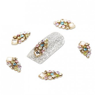 YESURPRISE New Trendy 10 Alloy 3D Colorful Crystal Rhinestone Nail Art Cute Glitter DIY Decoration Fashion Gift Style 17