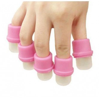 Sannysis 10PC Nail Wearable Tremper Soakers Polish Remover DIY acrylique UV Gel Cap Tip Set For You