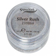 SuperNail brillo, plata Rush, 0.125 onza