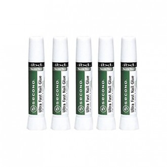 IBD 5 Second Ultra Fast Nail Glue Set of 5 Tubes - .07oz each