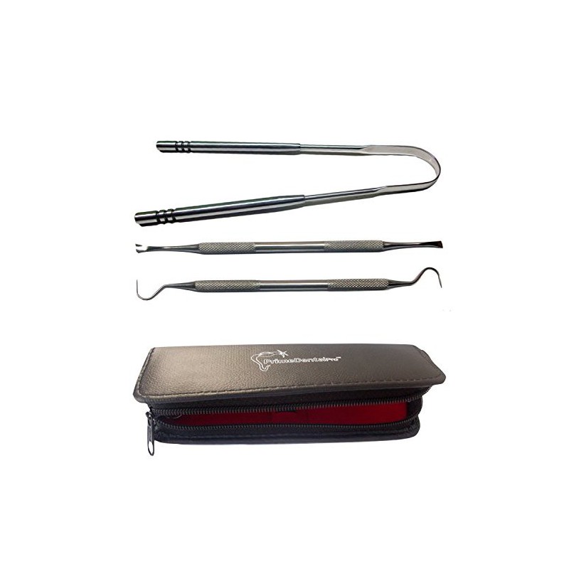 PrimeDentalPro Tongue Scraper and Dental Tools Kit