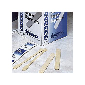 Dynarex Wooden Tongue Depressors, Non-Sterile, Senior, 6" x 3/4", 5000/CS