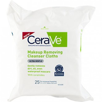 Extracción de maquillaje CeraVe Limpiador Paños, 25 Conde