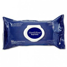 NorthShore Supreme Heavy-Duty Quilted Wipes, X-Large, Case/300 (6/50s)