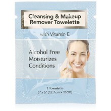 Cleansing &amp; Démaquillant Lingettes avec de la vitamine E, paquet de 25