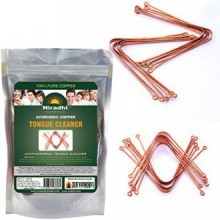 Ayurvedic Copper Tongue Cleaner / Scrapper (12 Piece) By Niradhi Herbals