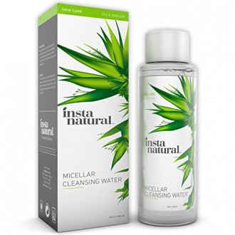 InstaNatural agua micelar - Gentle Nonrinse limpieza facial y maquillaje removedor simple - Solución natural del cuidado de la p