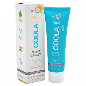 Coola Mineral Cuidado Solar, sin aroma Mate Tinte Cara Protector solar, FPS 30, 1.7 fl. Onza, Mineral BB crema, beige natural Ti