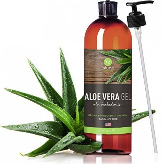 Gel d'Aloe Vera bio pour le visage, les cheveux, la peau - 12 Oz - Certifié Pur