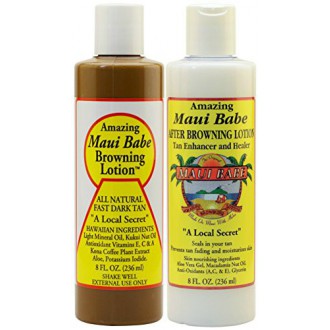 Maui Babe Before and After Sun Pack (Browning Lotion 8 oz, After Browning Lotion 8 oz)