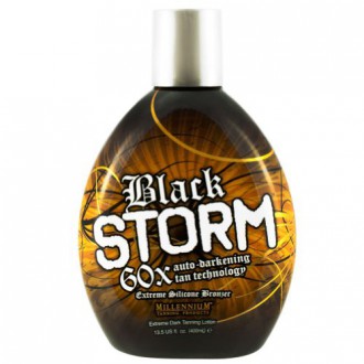 Millenium Tanning Black Storm Premium Tanning Lotion, Extreme Silicone Bronzer, 60x, 13.5-Ounce