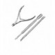 Nail Cuticle Nipper with Trimmers Pusher Pack of 3