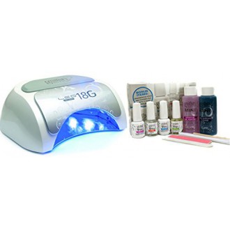 Gelish Harmony 18G Gel Led Nail Polish Curing Manicure Light Lamp with Basix Kit