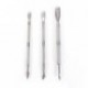 Manucure Pédicure Set - TOOGOO (R) 3Pcs Nail Art en acier inoxydable cuticules Spoon Remover Pusher manucure pédicure