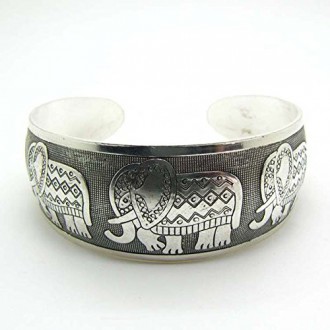 plata JETTINGBUY Totem brazalete tibetano, estilo 2