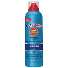 Gold Bond No Mess Foot Powder Spray, Fresh, 7 Ounce