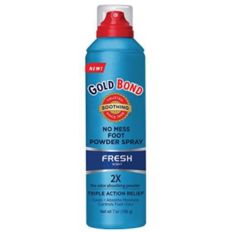 Gold Bond No Mess Foot Powder Spray, Fresh, 7 Ounce