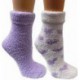 2 Pack of Earth Therapeutics Thera Soft Shea Butter Moisturizing Socks: Lavender/Dots