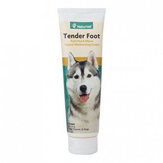 NaturVet Tender Foot, cojín del pie y codo tópica Crema hidratante para los gatos, cachorros y perros, 5 oz Crema, Hecho en EE.U