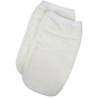 Paraffin Wax Therapy / Self Tanning Spa Cloth Mitts (3 Pack) (White) by Simply Beauty