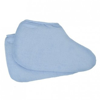 Cera de parafina Terapia / Spa paño Booties- 3 Pack (azul)