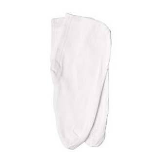 Spa Sister White "Stretch Cotton" Overnight Moisture Socks (97% Cotton 3% Lycra)