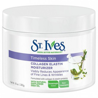 St. Ives piel Timeless colágeno elastina crema hidratante facial 10 oz (Pack de 2)