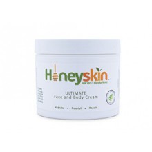 Cara miel Honeyskin Organics Aloe Vera + Manuka y crema corporal para la rosácea, eczema, psoriasis, erupciones cutáneas, comezó