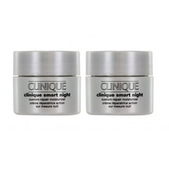 Clinique intelligente Nuit Custom-Repair Hydratant Crème à sec Peau mixte - 1 oz / 30ml (2 x 0,5 oz / 15ml chacun)