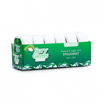 XLEAR Spry Gems Mints, Spearmint, 6 Count