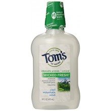 Tom du Maine Long Lasting Wicked frais Refroidir Montagne Mint Mouth Wash, 16 bouteilles Ounce, paquet de 6