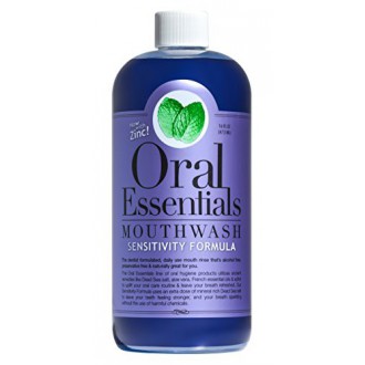 Oral Essentials Sensitive Teeth Mouthwash 16 Oz. Certified Non-Toxic, No Harsh Chemicals, Dentist Formulated, and