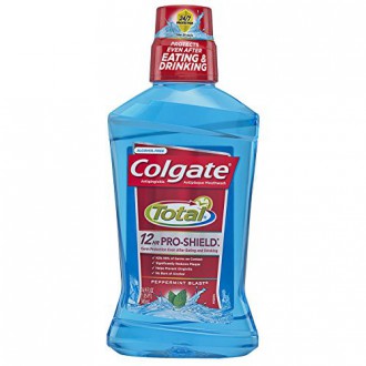 Colgate Total Advanced Pro-Shield enjuague bucal, la hierbabuena, el 16,9 onzas líquidas (paquete de 6)