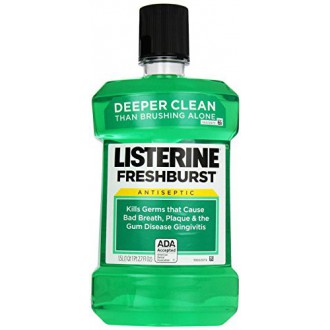 Listerine enjuague bucal antiséptico, Freshburst 1,5 litros (paquete de 6)