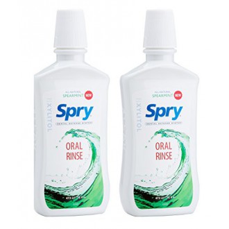 Xlear Spry Dental Defensa enjuague bucal menta verde - 16 fl oz (paquete de 2)