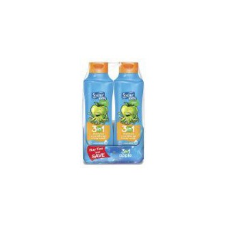 Suave enfants d'Apple 3 en 1 Shampooing + revitalisant Wash + Body (2) 22,5 Bouteilles Fl OZ