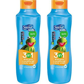 Niños Suave 3 en 1 champú / acondicionador / Body Wash, salpicar de Apple Toss- 22,5 oz, paquete de 2