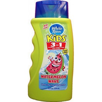 3in1 Blanc pluie Enfants Zany Watermelon shampooing, revitalisant et Body Wash (12 oz pack de 2)