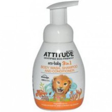 Little Ones 3 en 1 Body Wash shampooing et revitalisant grenade 10 Onces par ATTITUDE